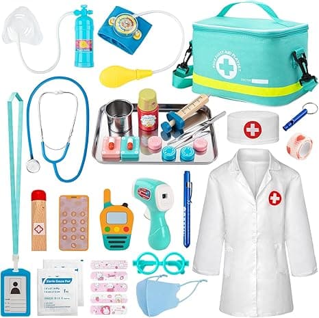 Sundaymot Doctor Kit for Kids, 34 Pcs Pretend Playset for Toddlers - $23.97 - 4.6 star rating